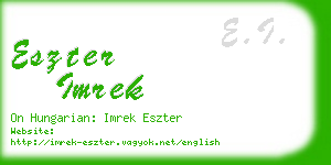 eszter imrek business card